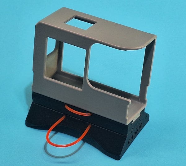 Stacking accessories into the mount and properly routing the retention string